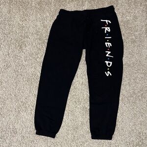 FRIENDS Kids Black Sweatpants with Colorful Logo